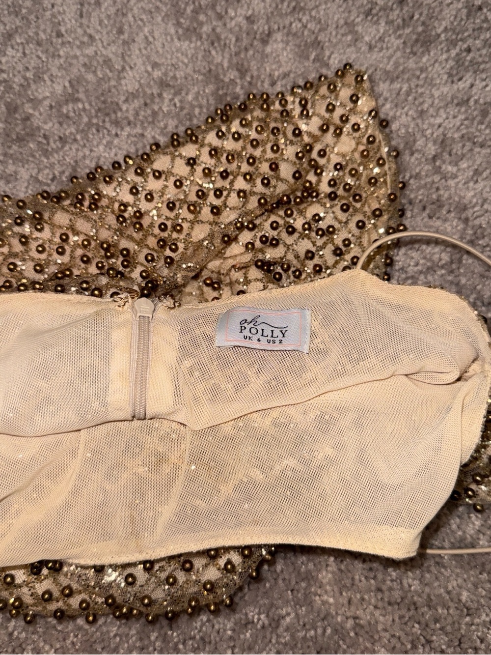 Oh Polly Gold Sequin Mini Dress - Picture 5 of 5